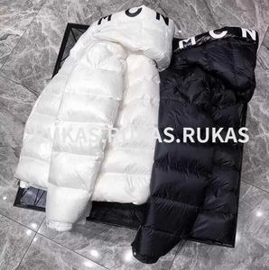 Fashion Mens Jacket Design hiver bas parka trench trench coathie sweat à sweat noir et blanc coulage masculin italien de luxe de luxe