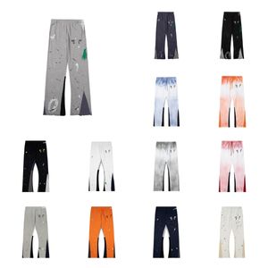 Mode Hommes Jeans Galeries Sweat Designer Depts Moucheté Lettre Imprimer Hommes Femmes Pantalon Couple Lâche Polyvalent CasualO1BW