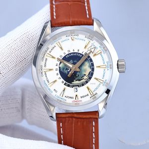 Mode Mens Montre De Luxe Heure Mondiale Hommes Montres Automatiques Mouvement Mécanique Mens Designer Montre hommes montre 150 di Lusso Montres-bracelets en acier