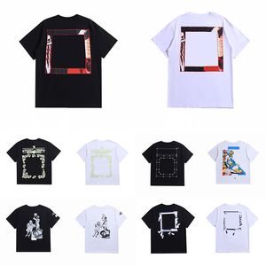 Fashion Mens Offs T-shirts Summer Womens Designers Tshirts Loose Tees Brands Tops Homme S Kirt décontracté Luxurys Vêtements blancs Cloths de rue