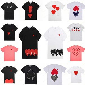 Modeheren spelen t designer harten dames des des grafische hart achter brief op borst t-shirt