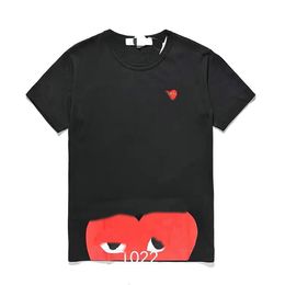 Modeheren spelen T -shirtontwerper Red Hart Graphic Commes Casual Dames Shirts des Badge Garcons Harajuku Street T -shirts Katoen Borduurwerk Top 9575 5470