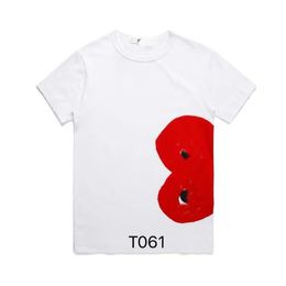 Mode Heren Spelen T-shirt Ontwerper Rood Hart Shirt Commes Casual Vrouwen Shirts Des Badge Garcons Hoge Quanlity T-shirts Katoen Borduren #12