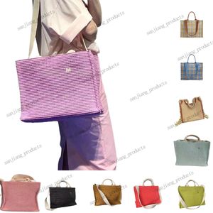 Modeheren rattan strozak zomer raffia's weven cross body designer tassen