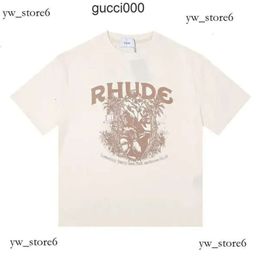 Mode Heren Rhude Shirt Dames Ontwerpers T-shirts Rhude Tees Kleding Tops Man S Casual Letter Shirt Luxe Kleding Shirt 3xl 4xl 1019 INEU