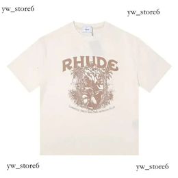 Mode Heren Rhude Shirt Dames Ontwerpers T-shirts Rhude Tees Kleding Tops Man S Casual Letter Shirt Luxe Kleding Shirt 3xl 4xl 1019