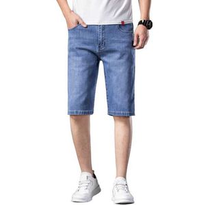 Mode Mens Ripped Short Jeans Merk Kleding Bermuda Zomer Katoen Shorts Ademend Denim Male 210714