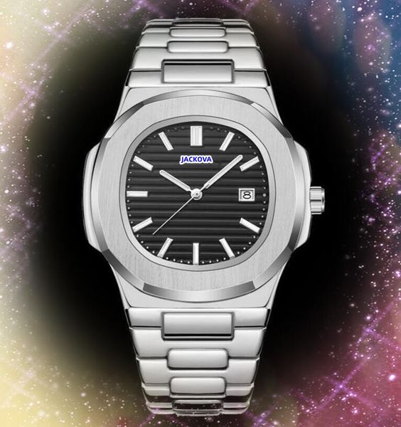 Fashion Mens Set Auger Watches Auto Date Clock Japan Quartz Mouvement de quartz complet Date de jour en acier inoxydable Time Square Face Président Crystal Mirror Chain Watch