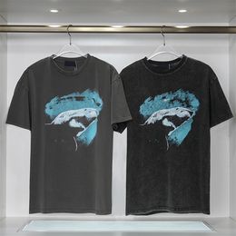 Mode Heren Shark T-shirt CDG Designer Brief Shirt Commes Casual Vrouwen Shirts Des Badge Garcons Hoge Quanlity T-shirts Katoen Borduren