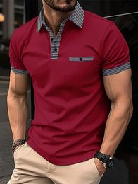 Fashion Mens à manches courtes Polo Homme Cold Polai Polo Polo Male Colcord Collar T-shirt Vêtements 240412