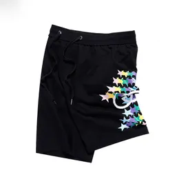 Modeheren shorts ontwerper zomer strandbroek jongeren studenten patroon print los streetwear maat m-2xl