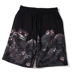 Mode-hommes Shorts élégant été mode plage hommes femmes en colère singe imprimer pantalon court en vrac