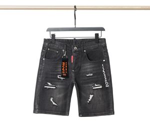 Fashion Mens Summer Shorts étirement mince jeans skinny ajustement hommes coton décontracté en détresse courte du genou Denim Vêtements 2022NEW6830154