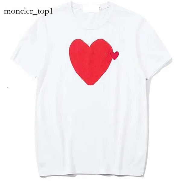Fashion Mens T-shirt Commes Designer T-shirts Love Heart Red Eyes CDG Femmes décontractées Quanlity Lovers Shirts broderie à manches courtes Tee Leisure Streetwear 8546