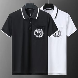 Mode Hommes T-shirts Hommes Polos Casual Luxe T-shirt Brodé Tops Tees Medusa Coton Serpent Motif Polo-shirt Col Polos Taille Asiatique M-3XL003