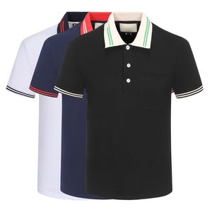 Mode Heren T-shirts Mannen Polo's Casual Luxe T-shirt Geborduurde Tops Tees Medusa Katoen Snake Patroon Polo-shirt Kraag Polo Shirts