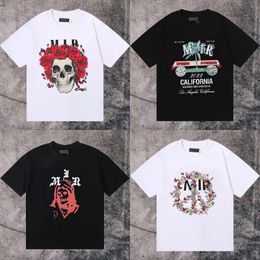 Camisetas para hombres de moda diseñadores para mujer de verano camisetas sueltas marcas tops camisetas casuales ropa pantalones cortos ropa de manga amirir 71