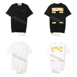 Mode Hommes T-shirts Femmes Designers T-shirts T-shirts Vêtements offss Tops Homme Casual Poitrine Lettre Chemise Luxurys Vêtements Polos Manches Vêtements blancs