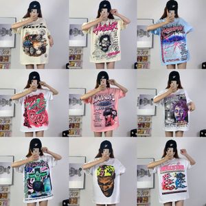 T-shirts pour hommes de mode Femmes t-shirts Luxurys Designers T-shirts Hellstar Pink Tee Men Casual Short Street Street Designer Top