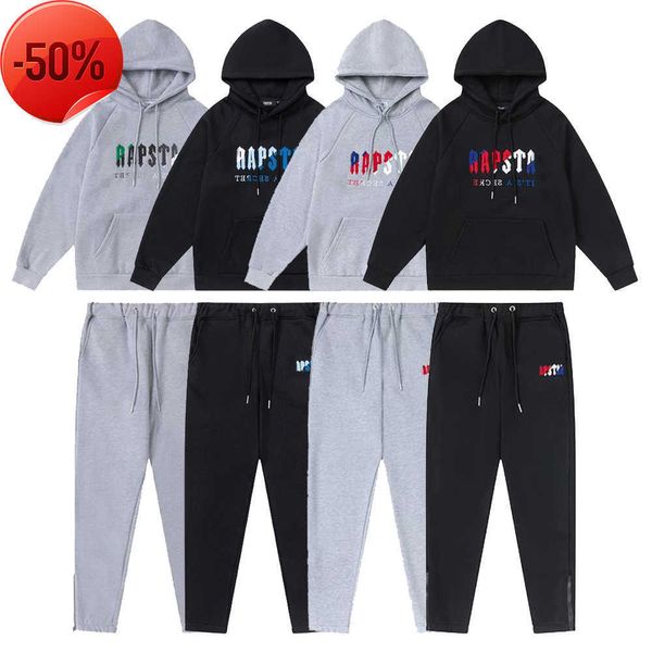 Mode Hommes Trapstar Survêtement Tech Set Survêtements À Capuche Veste Pantalon Europe Basketball Football Rugby Deux Pièces Femmes Manches Taille s m l xl