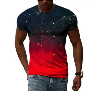 T-shirt graphique multidimensionnel pour hommes Fashion Mens pour hommes Casual Imprimerie HARAJUKU PERSONNAGE ROUNE COU COUPE