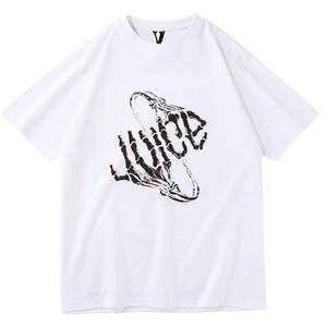 vlone Fashion Heren V T-shirts 23SS Europa Frankrijk Shop Media graphic tees kleurrijk t-shirt t-shirt voor vrouw tie dye shirt gemarmerd camouflage Limited Edition Y1