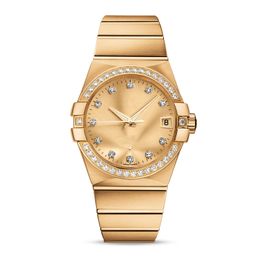 Fashion Mens Watch Automatic Mechanical Diamond Watches 38 / 39mm Full Inneild en acier inoxydable Watchs étanche