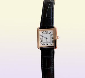 Fashion Mens Woman Watches Unisex Casual pols horloge 2 maat Romeinse cijfers tankontwerp multi color optioneel6000415