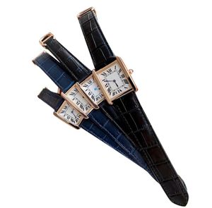 Fashion Mens Woman Watches Unisex Casual pols horloge 2 size Romeinse cijfers tankontwerp multi color optioneel1296717