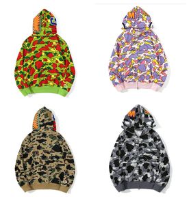 Mode hommes femmes requin hoodies Broderie Adolescent APE Baignade Mâle Marée À Capuche Hommes Couples camouflage À Capuche Vestes M-3XL