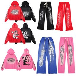 Fashion Mens Womens Designer Pantalon Hen Hoodies Pullover Blue Red Black Hoodies Imprimée à manches longues Street Street Hip Hop Vêtements Cool Streetwear Cool Streetwear