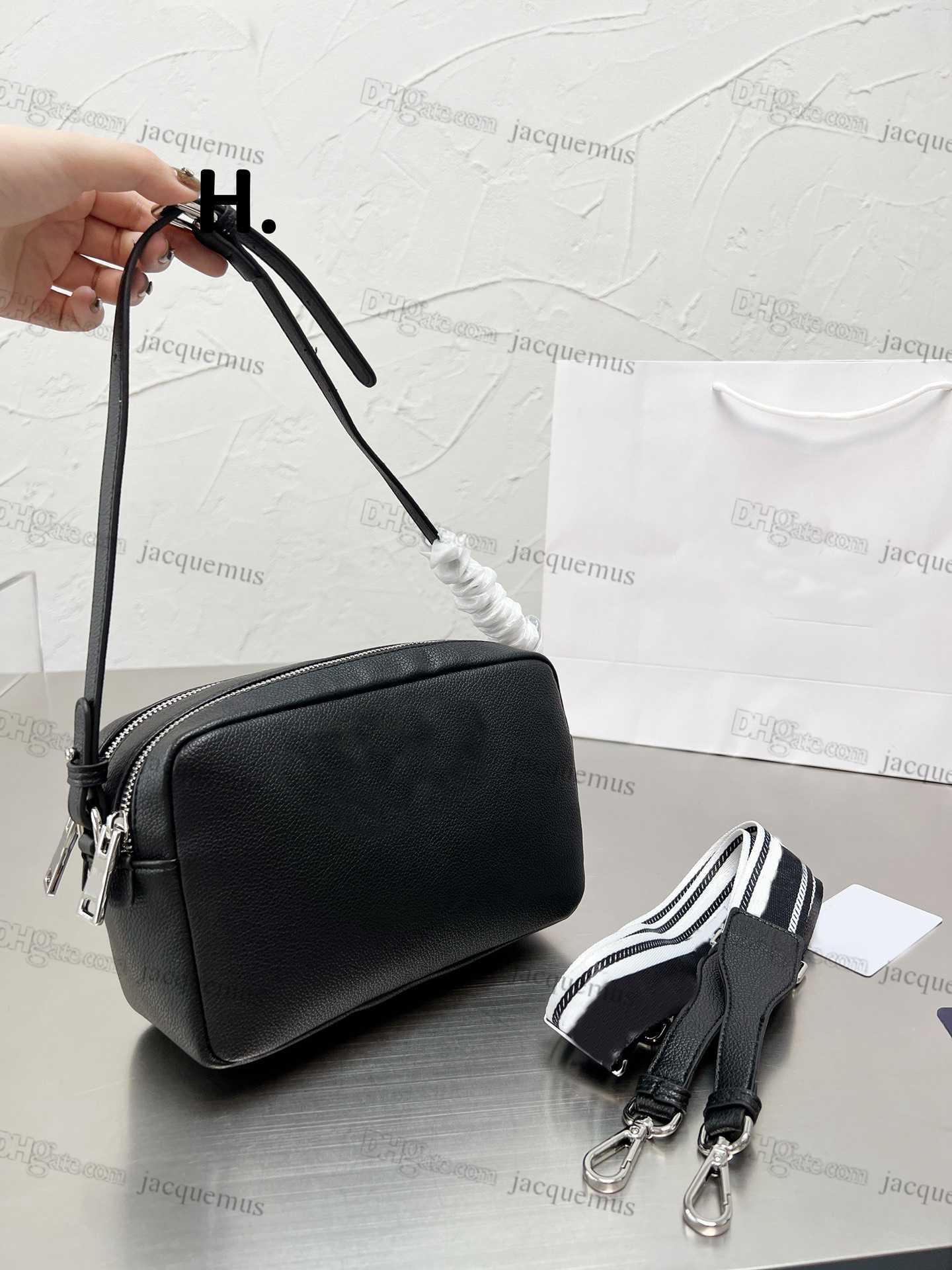 Moda mens womens naylon poşetler flou postacı çantası geniş çift fermuarlı tasarımcı crossbody kaliteli siyah omuz çantası çanta prad