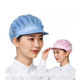 Moda Malla Viseras Gorras Sombrero para el sol Cafe Bar Cocina Restaurante Uniforme Camarero Ropa de trabajo Sombreros para mujeres Taller Hombres Ala ancha