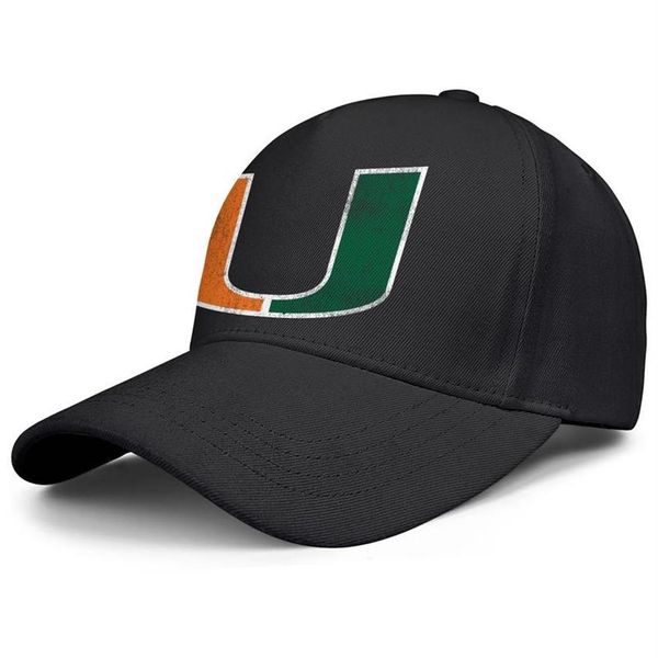 Mode Miami Hurricanes football ancien Logo imprimé Casquette de baseball unisexe Cool Unique Trucke Chapeaux Logo rond Football Vert Mesh Effect314K