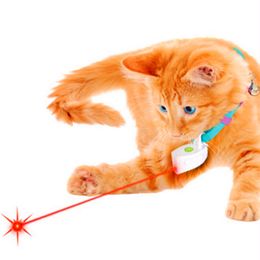 Mode mini kraag laser speelgoed licht huisdier hond kat laser aanwijzer kat speelgoed plastic abs laser fat cat training speelgoed voor honden geen kraag