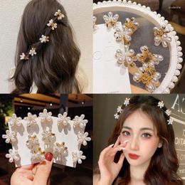 Fashion Mini Pearl Hair For Women Korean Flower Clips Set Accessories Crabs Girls Headwear Wedding Gift