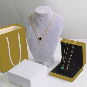Mode hanglank kettingontwerper kettingen dames sieraden fritillaria klaver ontwerp goud 4 kleur elegant temperamentvol