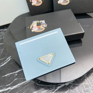 Mode Mini portefeuille carte de crédit nouvelles femmes porte-passeport porte-monnaie de luxe porte-monnaie long portefeuille ultra-mince pince à billets compacte bleu ciel