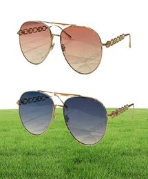 Fashion Modern Shield Style Rivets My Chain Pilot Sunglasses Sungasses Cool Double Color Lens Design Sun Glasses de Sol Sonnenb5481076