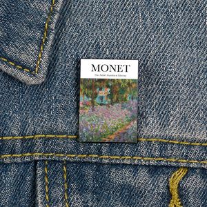 Fashion Monet The Artist Garden bij Giver Gedrukte vintage broches shirt reverstas schattig badge cartoon pins voor minnaar meisje