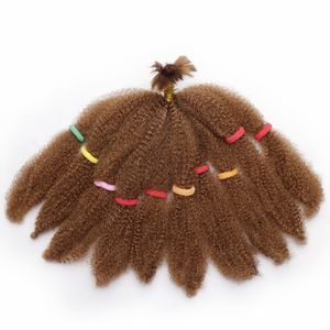 moda mongol afro rizado paquetes de cabello rizado bultos extensiones de cabello sintético corto rubio 10 pulgadas 50 g cabello trenzado trenzado para mujeres negras