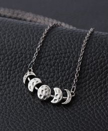 Collier de phase de lune de la mode Lune Lunar Eclipse Colliers Pendants Astrologie Bijoux Long Chain Statement Collier Kolye PS11403746356