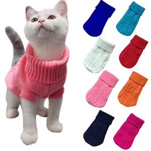Chat Costumes mode plusieurs couleurs chien chandails hiver chiot chat chat pull veste manteau pour petits chiens chat vêtements