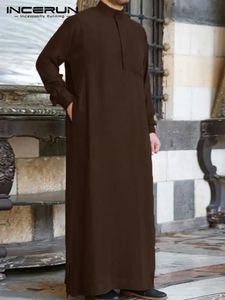 Mode musulman de mode thobe jubba mens robe manches longues arabe saoudie thobe kaftan ropa arabe islamic thobe indien robe robe 240328