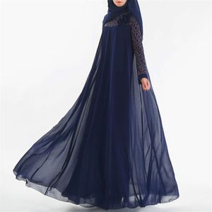 Vestido musulmán de moda Abaya ropa islámica para mujeres Malasia Jilbab Djellaba Robe Musulmane turco Baju Kimono Kaftan Tunic244W