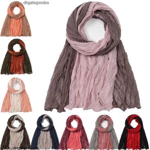 Mode Moslim Vrouwen Lange Sjaal Bubble Chiffon Sjaals Hijab Maxi Sjaal Head Wrap Hoofddoek Tulband Islamitische Hijaabs Stola 175*85 cm