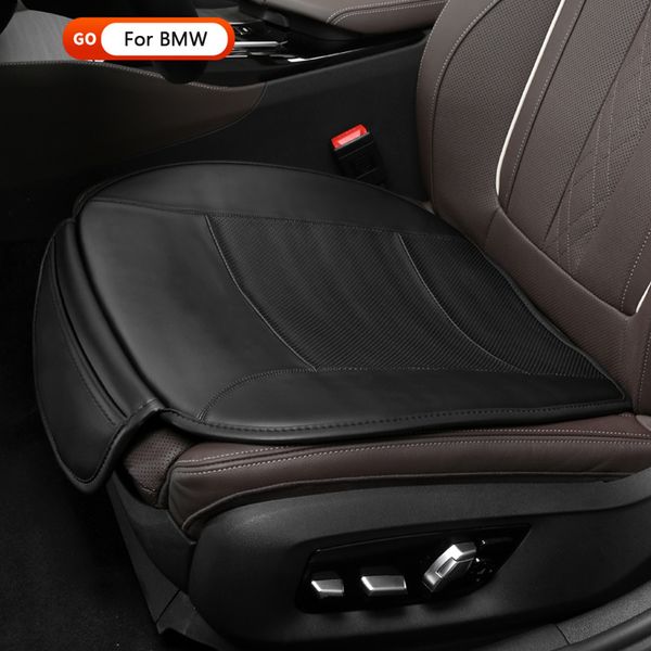 Coussin de siège de voiture en cuir de luxe NAPPA pour logo de badge BMW 3 5 7Series / X1 / X3 / X5 imperméable à l'eau produits d'intérieur automatique housse de protection antidérapante