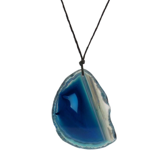 Tranches de pierre d'agate naturelle de mode bijoux faits à la main irrégulière multi-couleur agate paysage tranches pendentif collier en gros