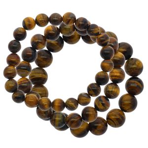 Mode natuurlijke edelsteen sieraden bruin gele tijger oog steen kralen armband groothandel