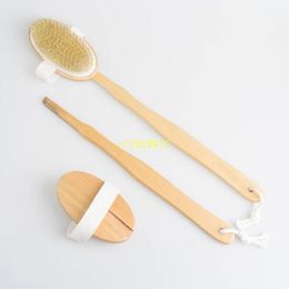 Brosse pour le corps à poils longs en bois naturel, masseur, bain, douche, dos, Spa, épurateur, 8545153